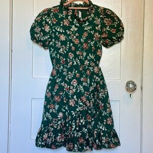 Janie and Jack Floral Green Midi Dress